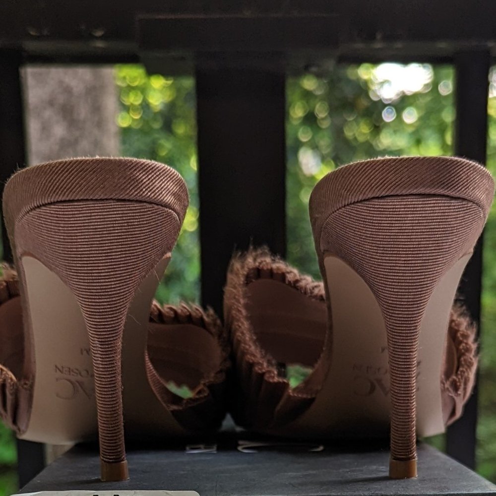 ZAC by ZAC POSEN Venecia Slip On Stiletto Mule Sandals in Cappuccino Size 6M NIB - Picture 7 of 9
